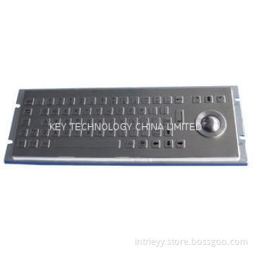 Metal Industrial Mini Keyboard With Trackball , Short Strok
